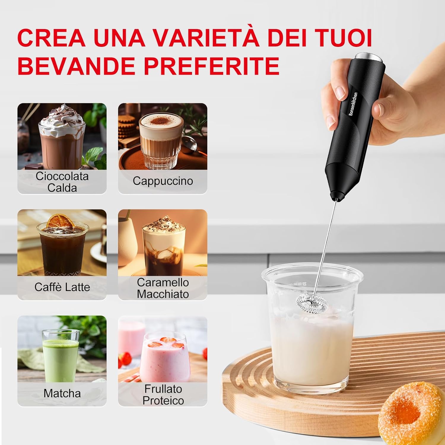 RapidFoam Pro Handheld Milk Frother