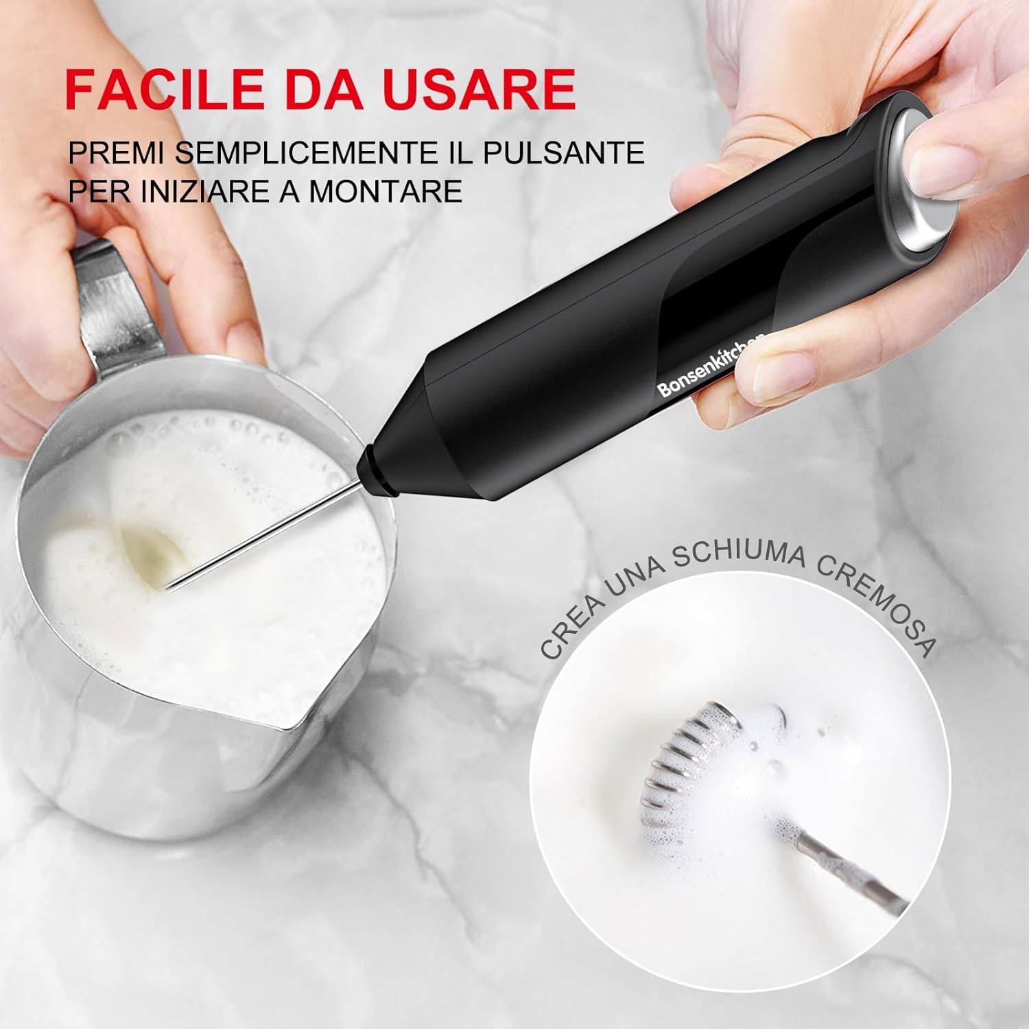 RapidFoam Pro Handheld Milk Frother